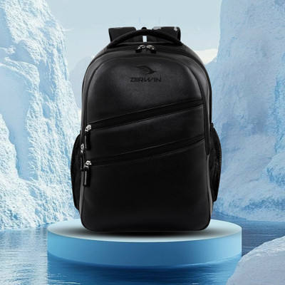 Airwin Trendy 18 Inch School Backpack with 2 Large Compartments for College Students Waterproof Backpack(Black, 25 L)