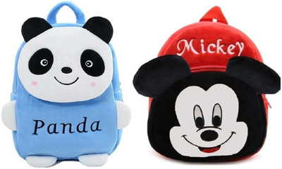 Aveek A_FF 7EE_N-ANK-Panda With Mickey_pkp_29_a Backpack(Blue, Black, 13 L)