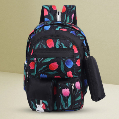 Baby Girl School Bags for Girls | Korean School Bags For Girls | Waterproof School Bag 30 L Backpack(Black)