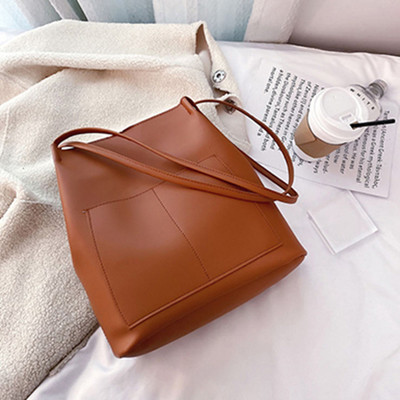 aesthetic Trendy Daily Use Shoulder Bag Waterproof Messenger Bag(Tan, 15 L)