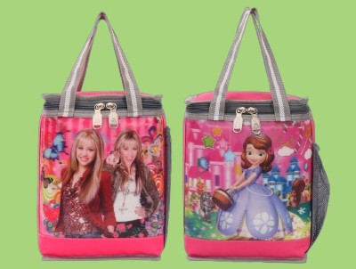 Hench Girls Character Sofia & Barbie Lunch Bag For Kids_HN175 Waterproof Lunch Bag(Pink, 5 L)