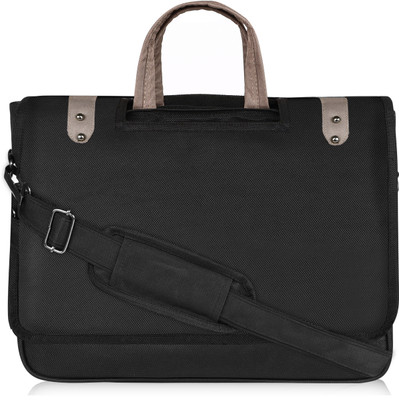 JPEnterprises Black Color Linen fabric 10L Office Laptop Bag For Men JP-BG89 Waterproof Messenger Bag(Multicolor, 10 L)