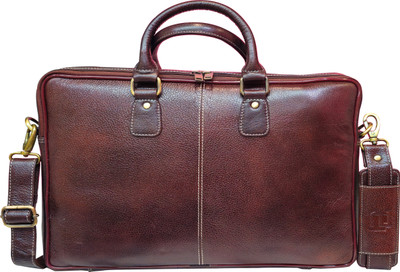 Fatraders Leather Laptop Bag 305 Laptop Bag(Maroon)
