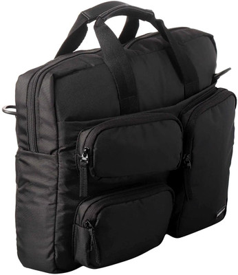 MiGear Polyester Whiz Office and College Laptop Bag(Black)