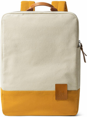 DailyObjects Ivory - Mustard 9 to 9 Backpack Laptop Bag(Ivory)