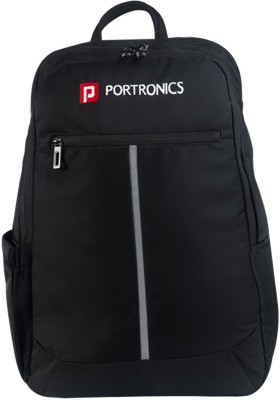 Portronics Byte Laptop Backpack Bag with 15.6 Inch Laptop Sleeve for College, Work, School Laptop Bag(Black)