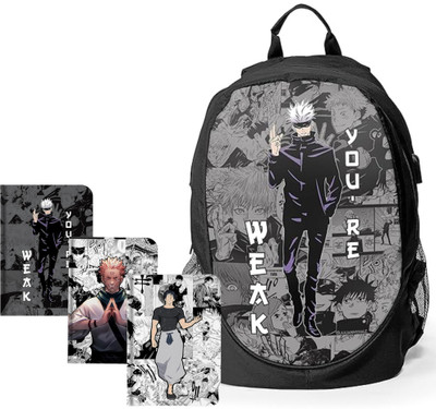 Mc Sid Razz MCSBACKPACKCOMBO04 Laptop Bag(Gojo You're Weak)