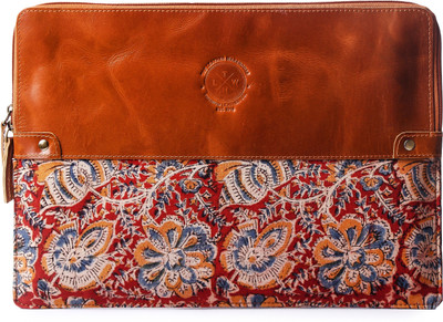 The Leather Warehouse TLWH01 Laptop Bag(Crunch Tan and Red)