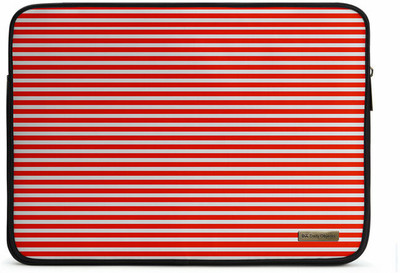 DailyObjects Scarlet Pinstripes Ballistic Nylon Laptop Bag(Multicolor)