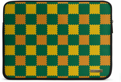 DailyObjects Multi Green Checkerboard Laptop Bag(Multicolor)