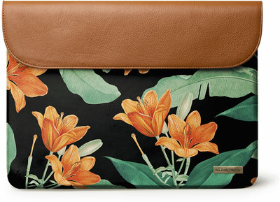 DailyObjects Midnight Hibiscus Laptop Bag(Multicolor)