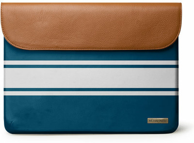 DailyObjects Turquoise Stripes Real Laptop Bag(Multicolor)