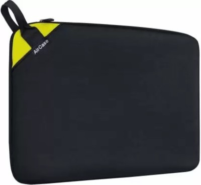 AirCase C100_BLK Laptop Bag(Black, Yellow)