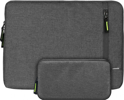 LIFINI Laptop Sleeve For 15.6-16 Inch Laptop Case Cover With Charger Pouch Case Laptop Bag(Grey)