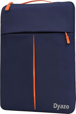 Dyazo Plus 15.6Inch Laptop Sleeve Protective Case with Handle & Front Accessory Pocket Laptop Bag(Blue & Orange)