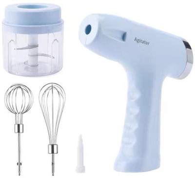 gupta sons 50 W Blue Hand Blender(3 in 1 Wireless Electric Hand Mixer | 5-Speed USB Rechargeable Cordless Handheld)