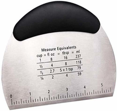 Zollyss Bench Scraper & Chopper Stainless Steel Dough Scraper Pastry Cutter Cookie Cutter