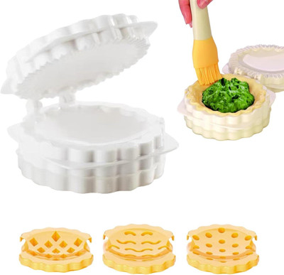 Newvent Multi-Purpose Pie Mold 3 Shapes Dough Presser Mini Hand Pie Maker Cookie Press
