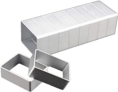 Agromech Aluminium Cookie Cutter Square shape Cookie Cutter(Pack of 10)