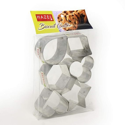 HAZEL Small Fancy Aluminium Biscuits Cookie Cutte Cookie Cutter(Pack of 6)
