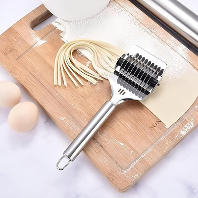 MeeTo Noodle, Pasta, Spaghetti Lattice Roller, Dough Cutter For Kitchen Cooking Tools Cookie Cutter(Pack of 2)
