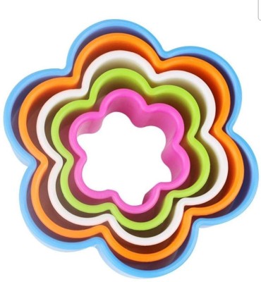 HOMEBAKERS MART Plastic Cookie Cutter Flower Shape, 5 Piece Cookie Cutter(Pack of 5)