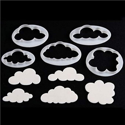 CSM Fondant Cloud cutter set Cookie Press(Pack of 4)