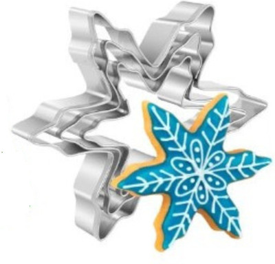 Husaini Mart 3pcs Snowflake Cookie Cutter Set, Aluminium Christmas Cookie Cutter Cookie Cutter(Pack of 3)