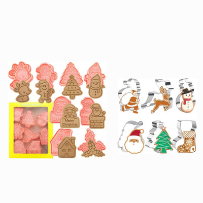 Husaini Mart 6 Pcs. of Stainless Steel Cookie Cutter Set & 8 Pcs.of Plastic Cookie Cutter Set Cookie Cutter(Pack of 18)