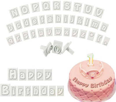Bakewareind 64 PCS PLASTIC ALPHABET COOKIE CUTTER Cookie Cutter(Pack of 64)
