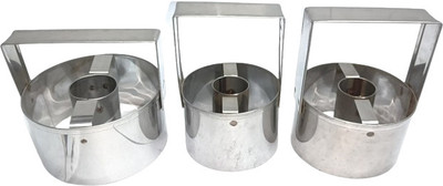 UK Baker Premium Donut Cutter Set - Steel Donut Cutters Diameter of (2.5/3/3.5) inch) Cookie Cutter(Pack of 3)