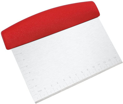 HomeAra Red Dough Scraper Baking Tools, Scale Dough Cutter Scraper Tool Kitchen Scraper Pastry Cutter