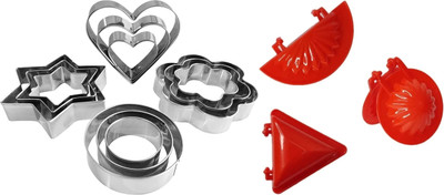 Kruvad 12 Pieces Cookie Cutter with Different Shapes Dough Press Dumpling Samosa Gujiya Cookie Cutter(Pack of 12)