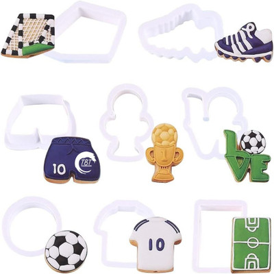 Bakewareind Football Theme Fondant/ Chocolate /Cookie Cutter Cookie Cutter(Pack of 8)