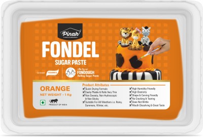 mavee's Fondel Sugar Paste - Orange Colour - 1 Kg Sugar Paste(1 kg)