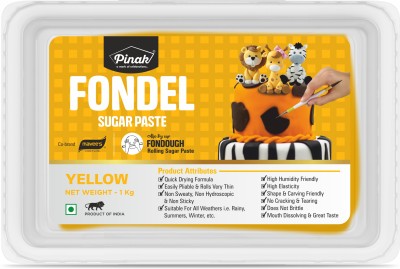mavee's Fondel Sugar Paste - Yellow Colour - 1 Kg Sugar Paste(1 kg)
