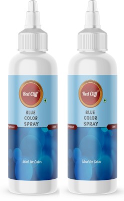 RED CLIFF Premium Edible Spray BLUE Pack Of 2 | Edible Color Ideal For Cake Decoration Glitters(200 g, Pack of 2)