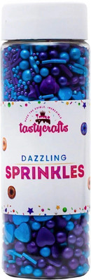 TastyCrafts Mix Metallic Sprinkles, 100 GM Edible Colorful Dazzling Sprinklefetti DM 002 Sprinkles(100 g, Mix Metallic Sprinkles)