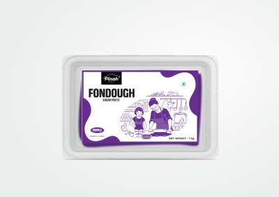 mavee's Fondough Rolling Sugar Paste - Purple Colour - 1 Kg Sugar Paste(1 kg)