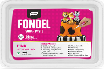 mavee's Fondel - Pink, Premium Sugar Icing Solutions Sugar Paste(1 kg)
