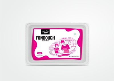 mavee's Fondough Rolling Sugar Paste - Pink Colour - 1 Kg Sugar Paste(1 kg)