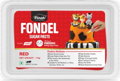 mavee's Fondel Sugar Paste - Red Colour - 1 Kg Sugar Paste(1 kg)