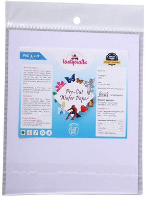 TastyCrafts Pre-Cut Wafer Paper | Edible | Stick-on Cake décor | Mixed Colour Butterfly Big - 25 Pcs Topper(100 g, Edible)