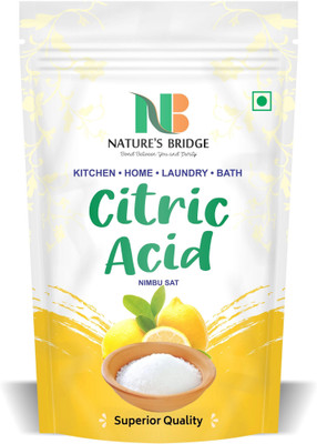 Nature's Bridge Natural Citric Acid | Nimbu Sat | Lemon Salt | Citric Acid - 100 Gm Citric Crystals(100 g)