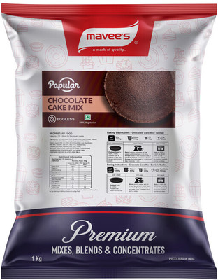 mavee's Popular - Chocolate Cake Mix Eggless, Premium Baking solutions Baking Powder(1 kg)