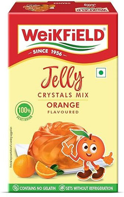 WeiKFiELD Jelly Mix 90g Pack | Orange Flavour | 100% Vegeterian | No Gelatin Jelly Powder(90 g)