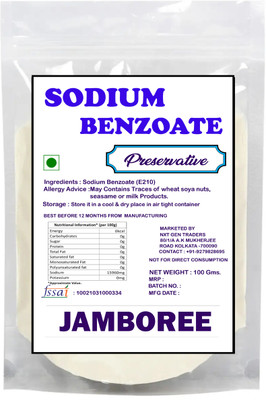 JAMBOREE Sodium Benzoate - Helps To Preserve Food, 100g Sodium Benzoate Powder(100 g)
