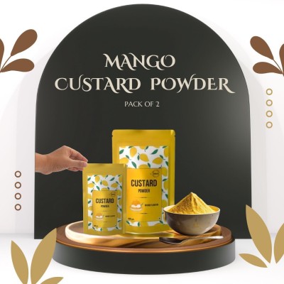 POONAM CUSTARD Mango Flavor Custard Powder Pack of 2 | Smooth & Creamy Dessert Mix Custard Powder(2 x 100 g)