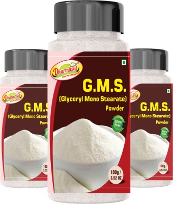 Dharmasut GMS Powder for Ice Cream 300gm Glycerol Monostearate (GMS) Powder(3 x 100 g)