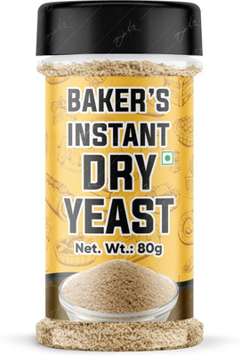 Bake King Grade A Quality 80gm- Active Instant Dry Yeast 80gm Yeast for Pizza Base Pantry, Baking Bread and Cake, Khamir Powder 80gm Yeast Powder Yeast Powder(80 g)